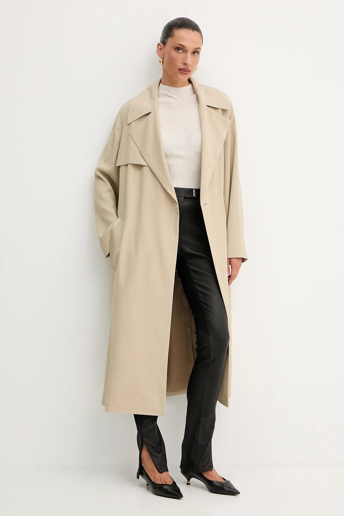 Пальто BOSS Calissya 50541507 бежевый AW25