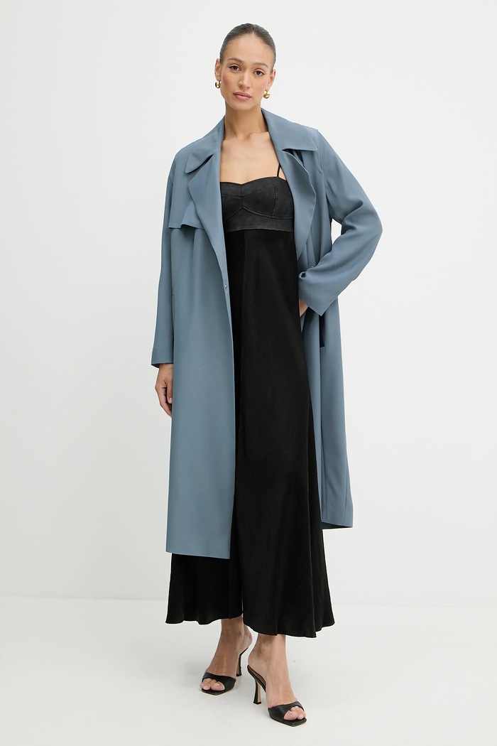 Пальто BOSS Calissya 50541507 блакитний AW25