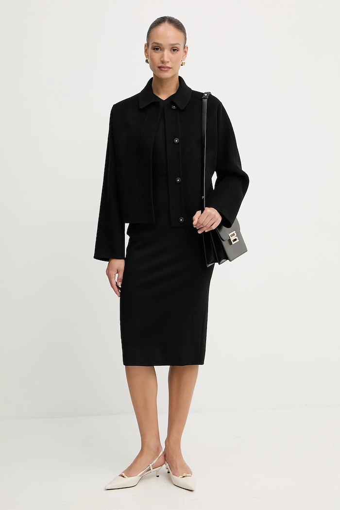 BOSS kurtka wełniana Cafeta_DF 50546091 czarny AW25