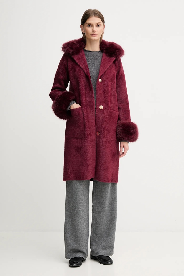 Kabát Joseph Ribkoff 243923F25 burgundské AW25