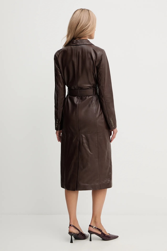 Îmbrăcăminte Marciano by Guess palton de piele lână 5YGL08.7345A maro