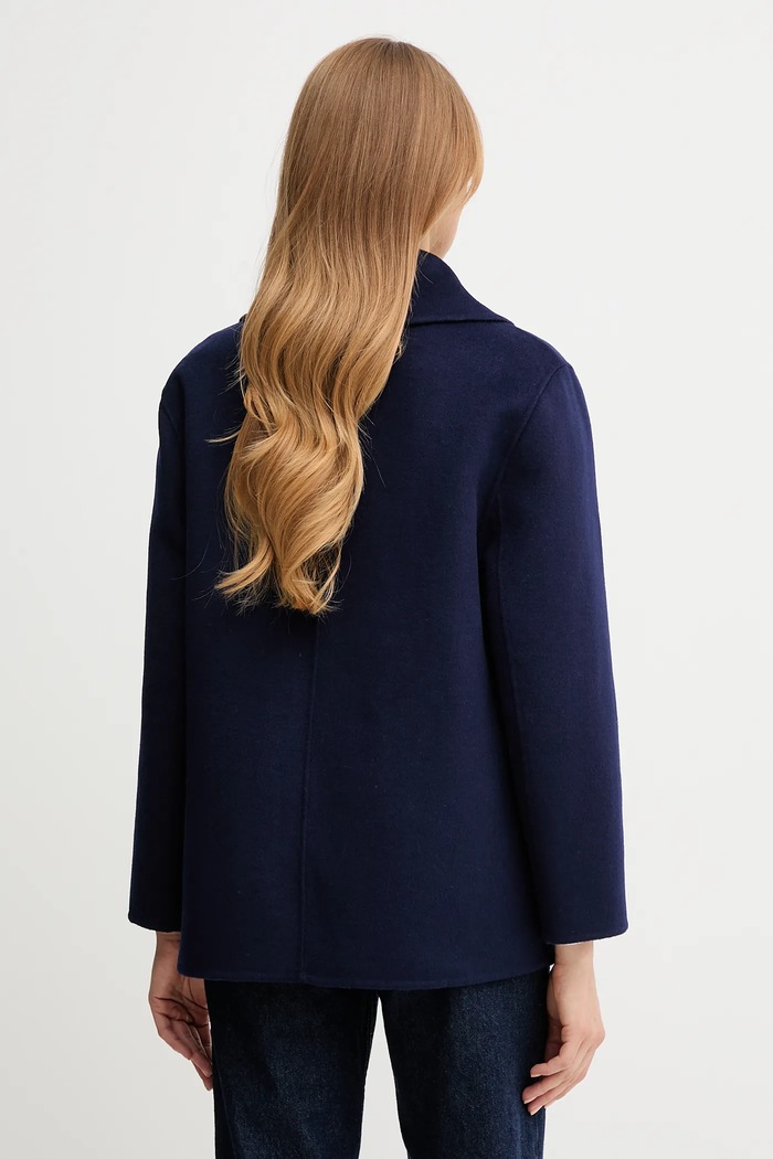 Abbigliamento United Colors of Benetton cappotto in lana 28F7DN083 blu navy