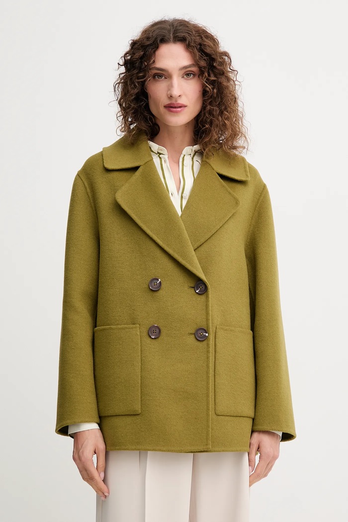 United Colors of Benetton cappotto in lana senza verde 28F7DN083