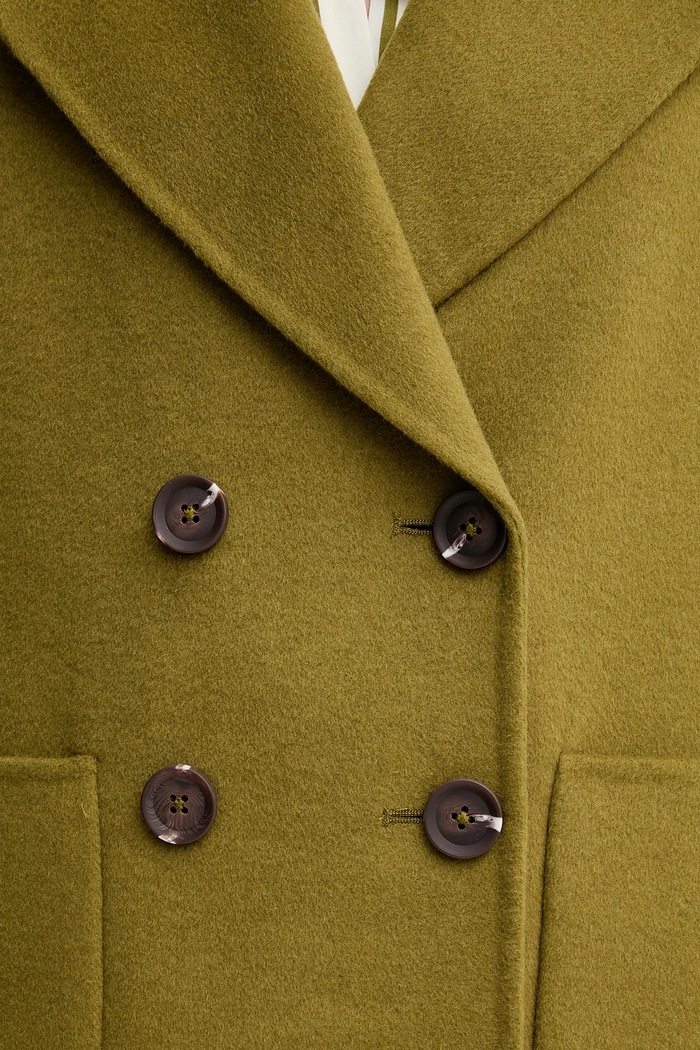 United Colors of Benetton cappotto in lana 28F7DN083 verde
