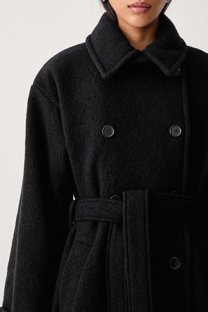 Płaszcz damski wełniany manteau lea A.P.C. WVBEH.F01557 czarny