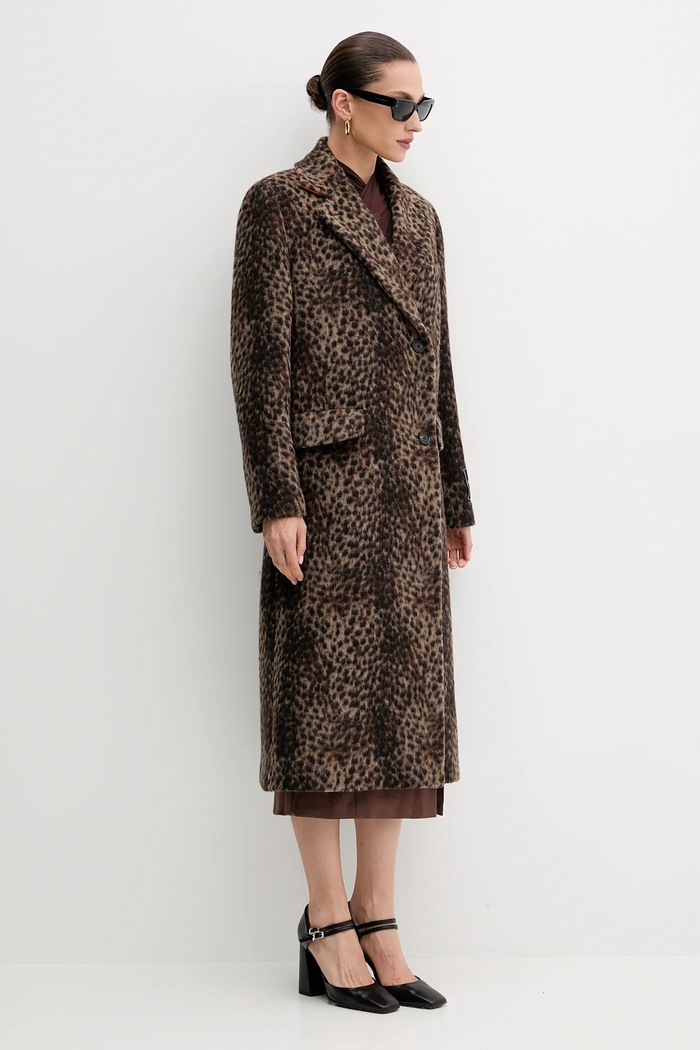 MSGM cappotto in lana 3941MDC03Y.257609 marrone AW25