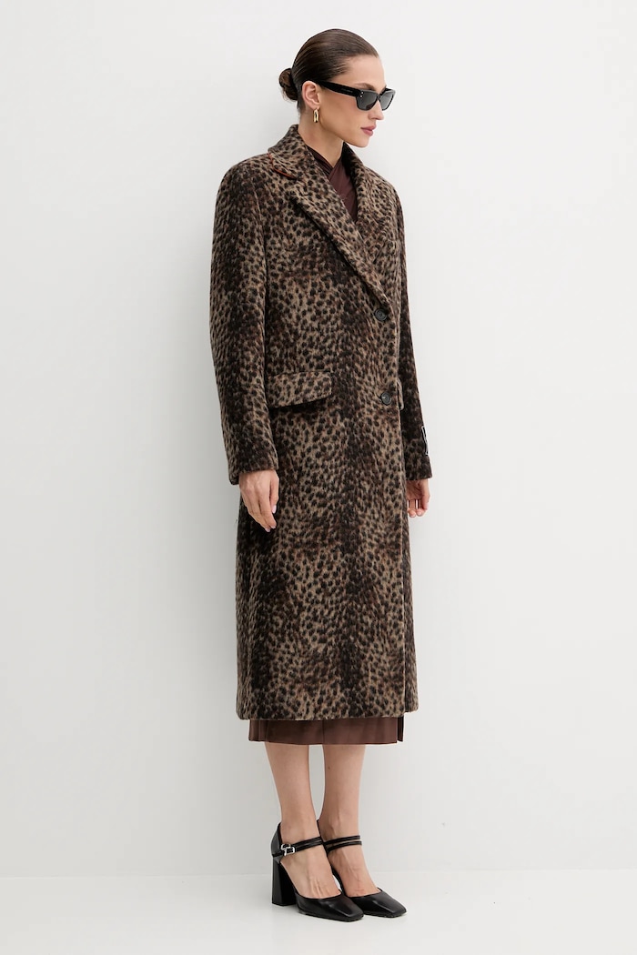 MSGM cappotto in lana 3941MDC03Y.257609 marrone AW25