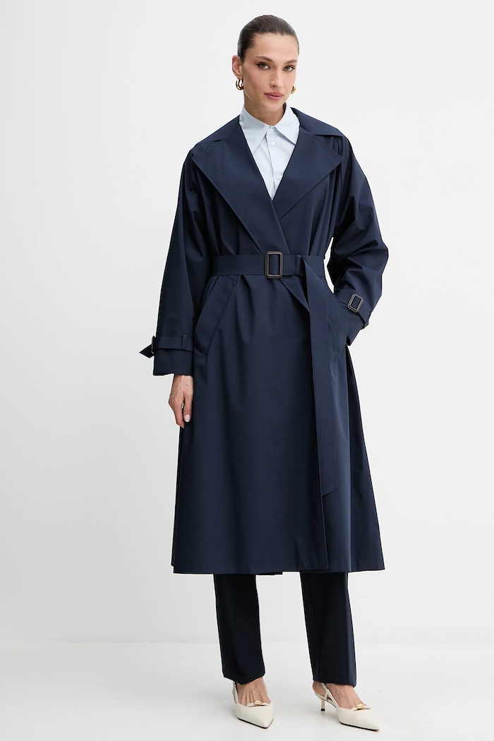Kabát Weekend Max Mara FATTO trenčkot tmavomodrá 2525026011600