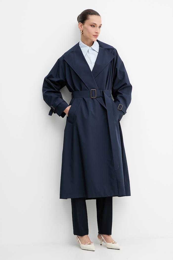 Kabát Weekend Max Mara FATTO 2525026011600 tmavomodrá AW25