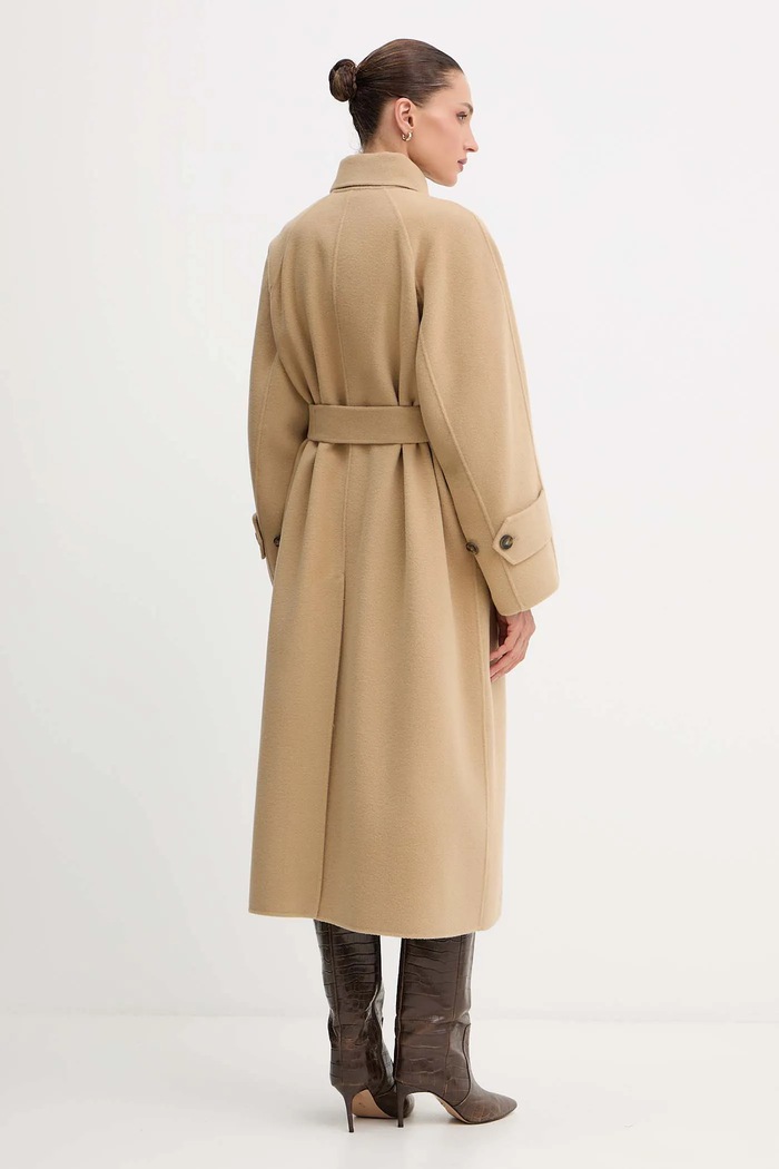 Îmbrăcăminte Weekend Max Mara palton de lână CADINE 2525016022600 bej