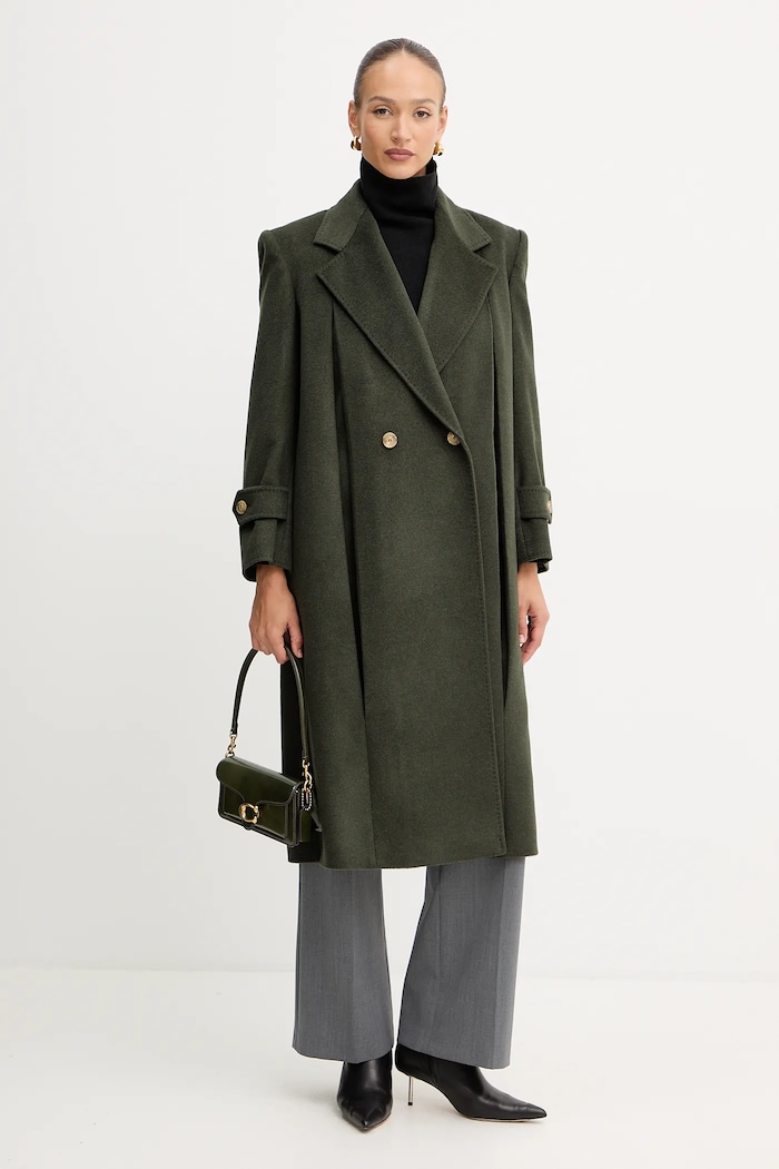 Weekend Max Mara palton de lână SMALTO 2525016026600 verde AW25