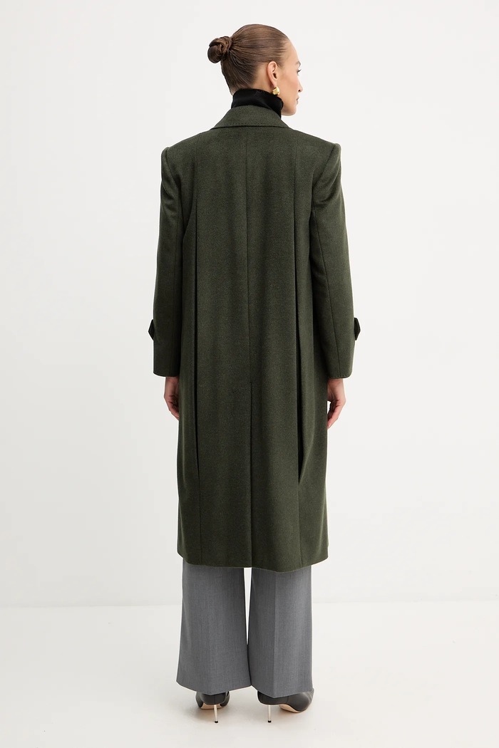 Îmbrăcăminte Weekend Max Mara palton de lână SMALTO 2525016026600 verde