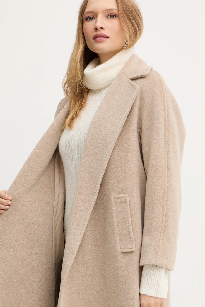 Haină cu lână TEMPERA Weekend Max Mara 2525016082600 bej