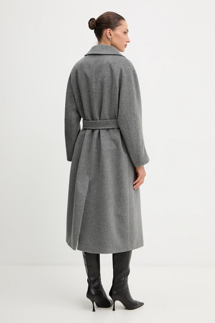 Odjeća Kaput s dodatkom vune Weekend Max Mara TEMPERA 2525016082600 siva