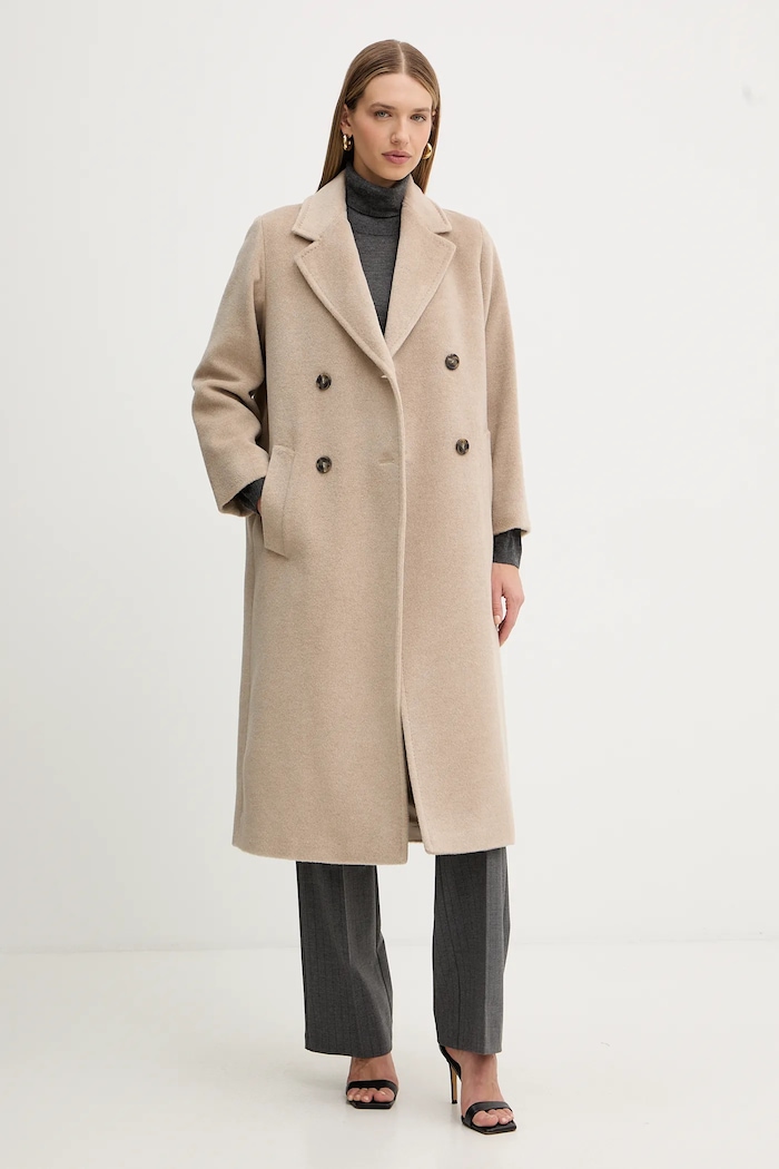 Weekend Max Mara baba gyapjúkeverék pulóver ZUFOLO 2525016092600 bézs AW25