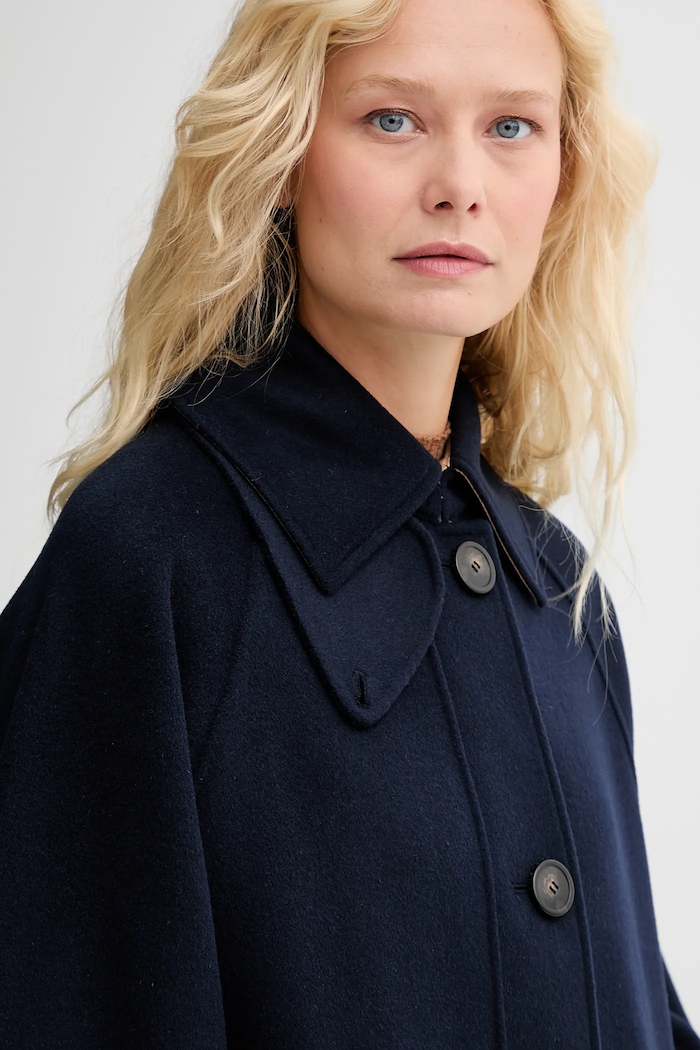 Weekend Max Mara haină cu lână RUFO bleumarin 2525496012600
