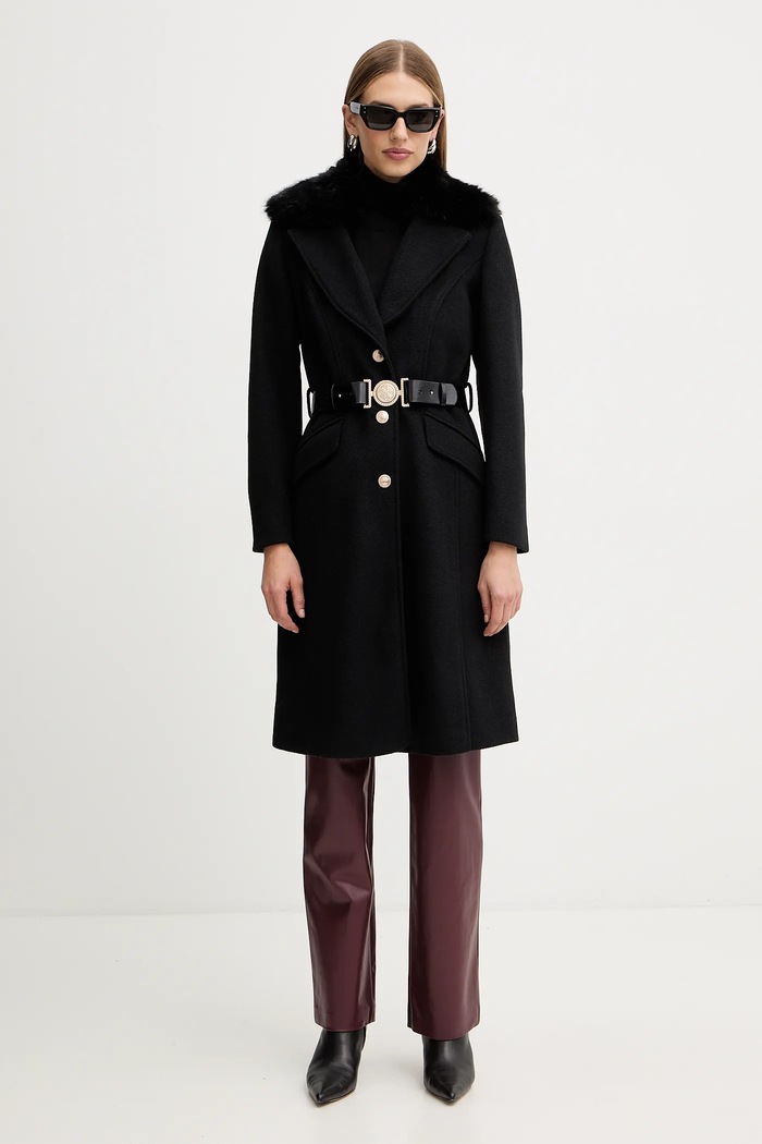 Guess palton din lână NEW PATRICE W5BL25.W2672 negru AW25