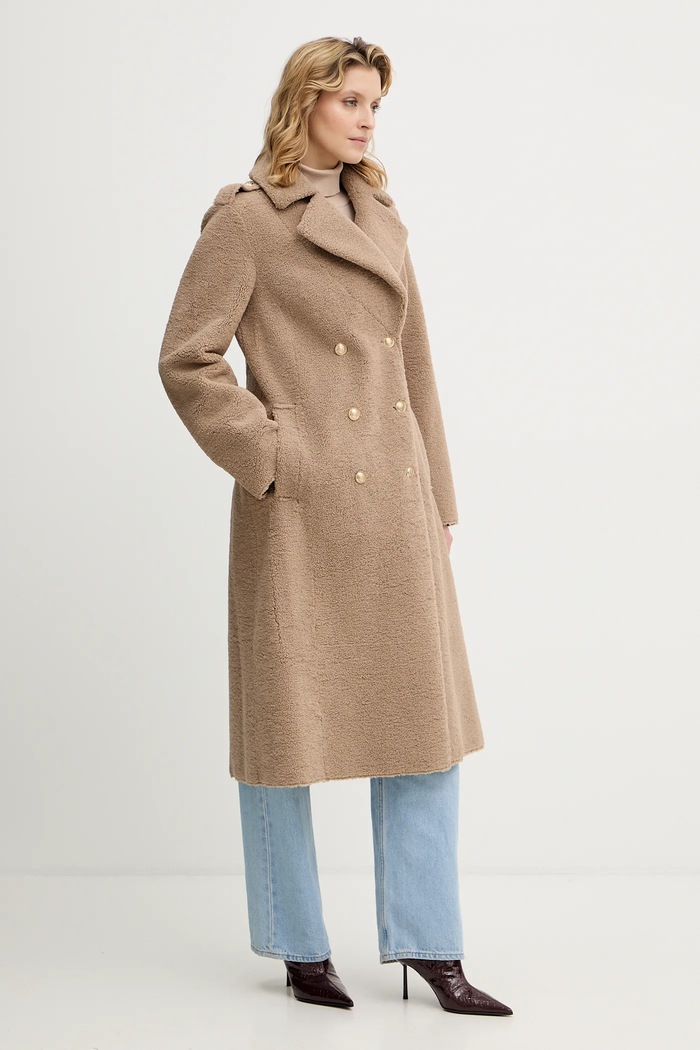 Kabát Guess LAILA W5BL62.W4190 béžová AW25