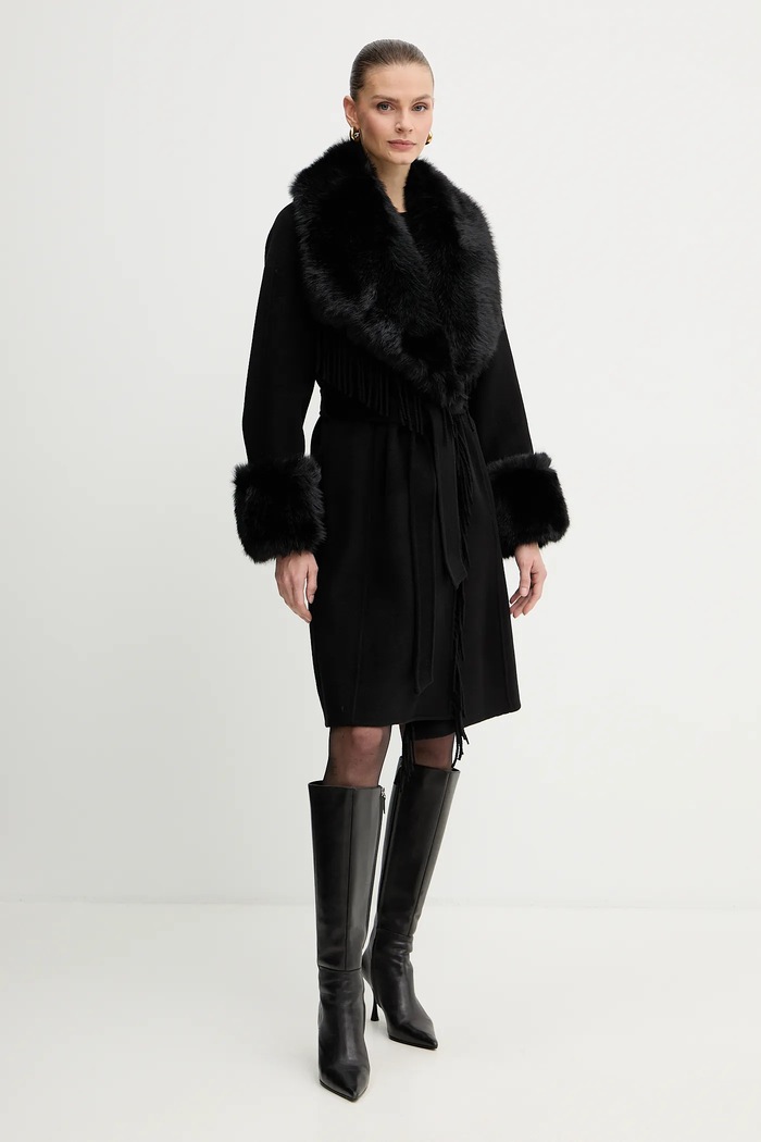 Палто с вълна Marciano by Guess LILIANA 5BGL46.7125A черен AW25