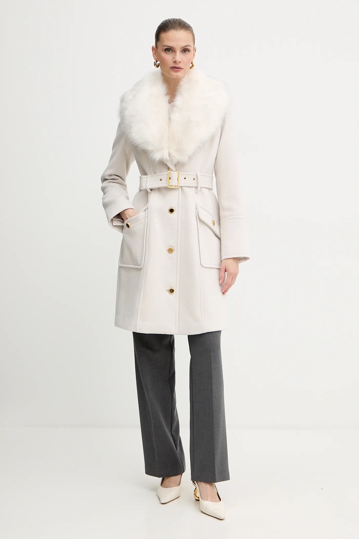 Παλτό με προσθήκη μαλλιού Marciano by Guess ALICE μπεζ 5BGL26.1799Z