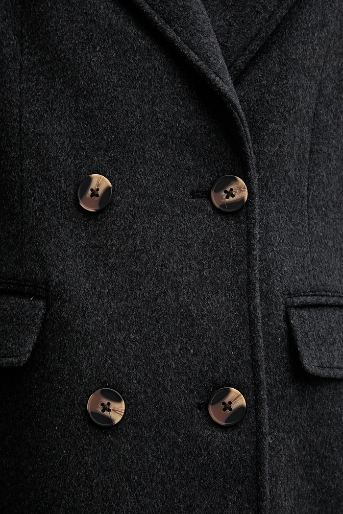 Pepe Jeans haină cu lână PL4024361 gri
