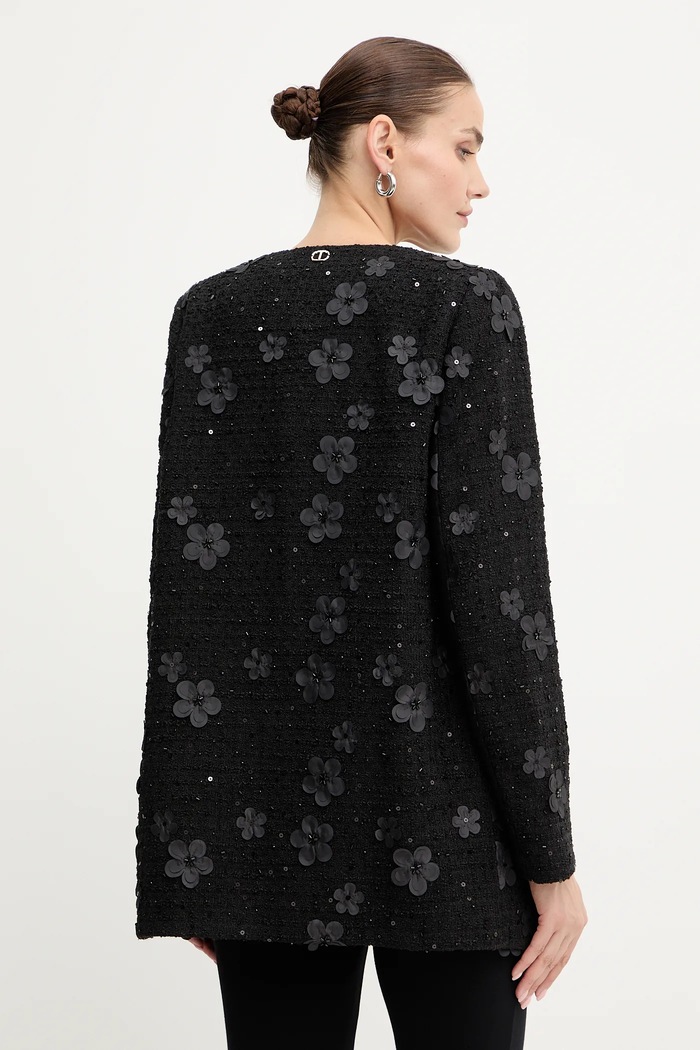 Odzież Twinset płaszcz 252TP2400 czarny