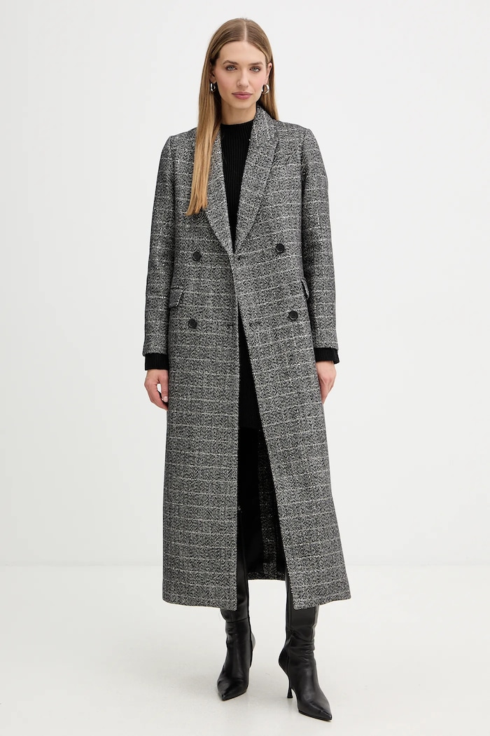 Twinset cappotto con lana 252TT2041 grigio AW25