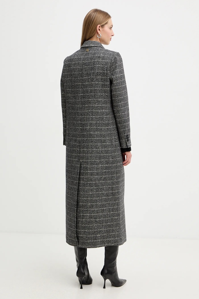 Abbigliamento Twinset cappotto con lana 252TT2041 grigio
