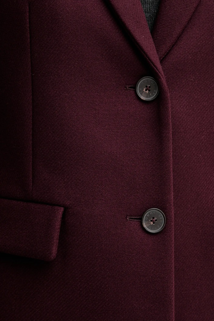 Tommy Hilfiger płaszcz z dodatkiem wełny WW0WW46547