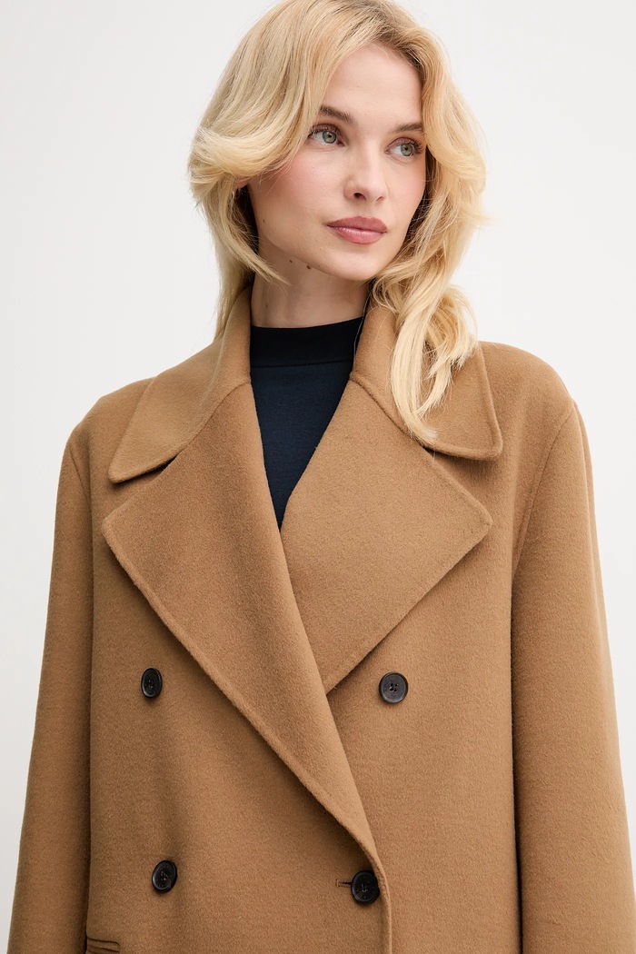 Tommy Hilfiger palton de lana maro WW0WW47479