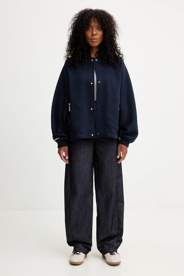 Μάλλινο μπουφάν MAX&Co. 2526086013200 σκούρο μπλε AW25