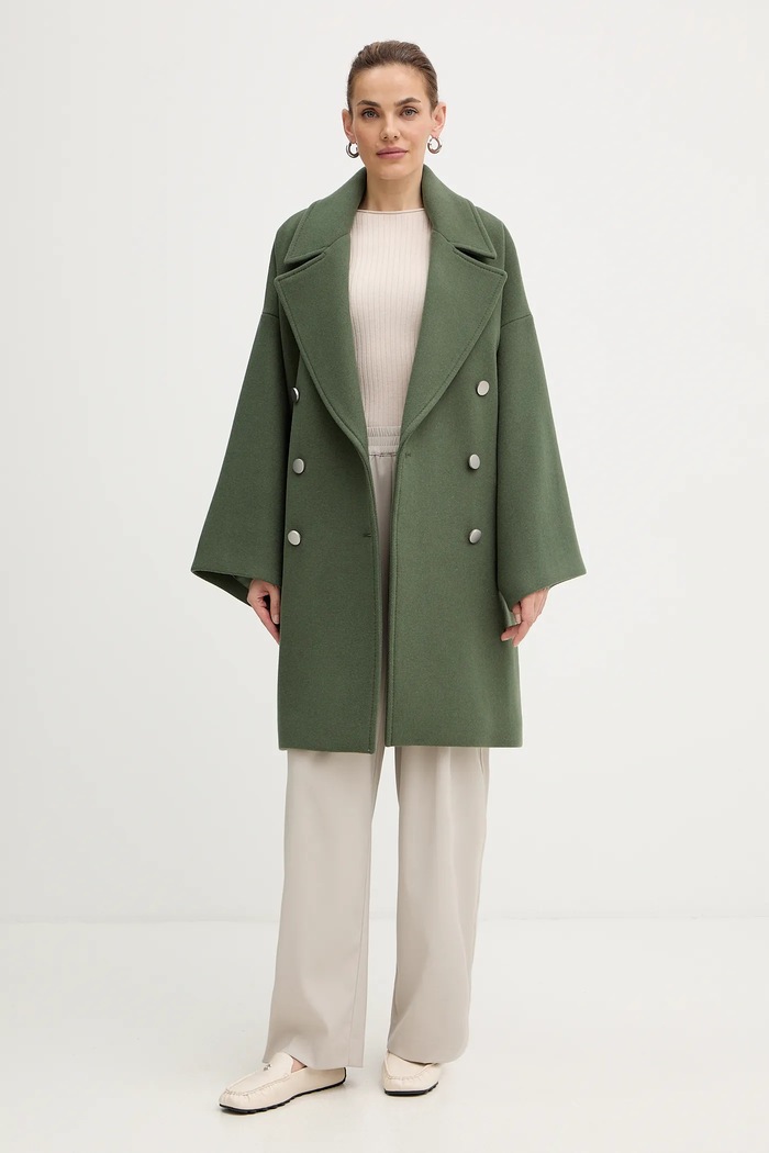 Палто с вълна MAX&Co. 2526086114200 зелен AW25