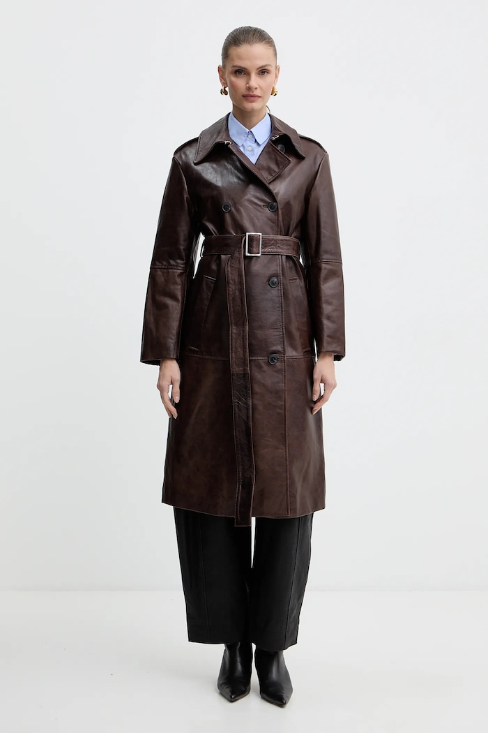 Usnjen plašč MAX&Co. 2526476013200 rjava AW25