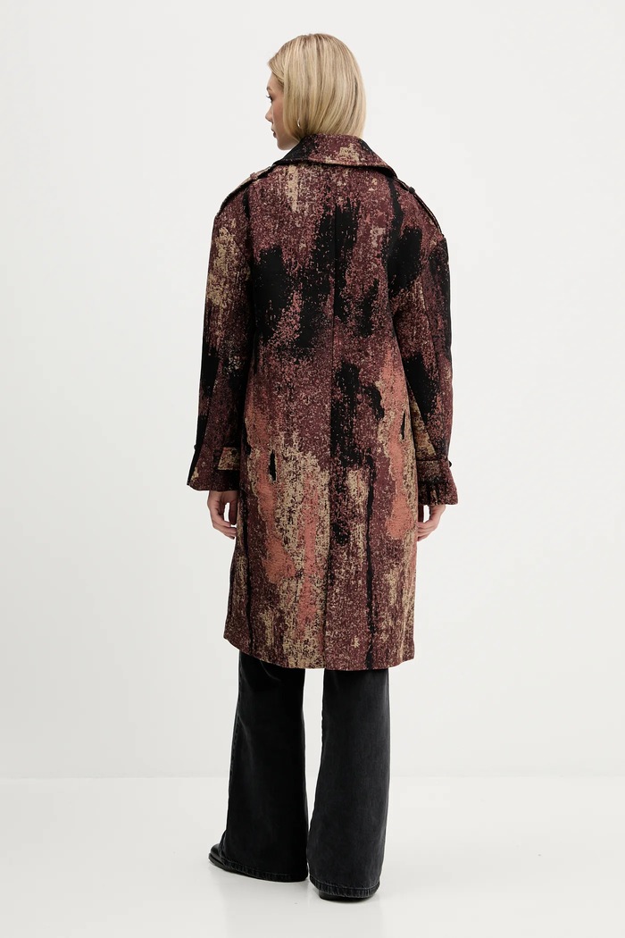 Îmbrăcăminte Desigual palton BRUSHED LAC 25WWEW05 maro