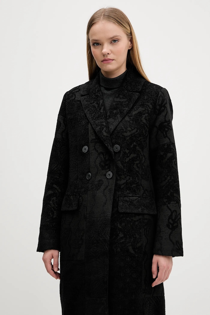 Palton PATCH BLACK Desigual 25WWEW16 negru
