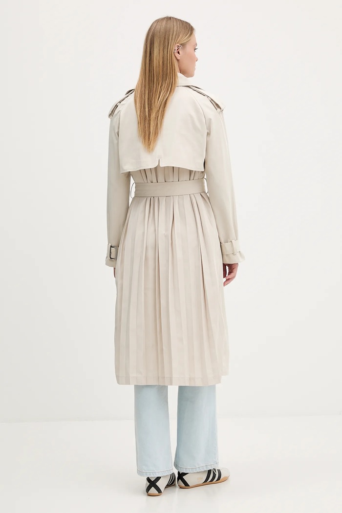 Oblečení Trench kabát Desigual PLEATED 25WWEW18 béžová