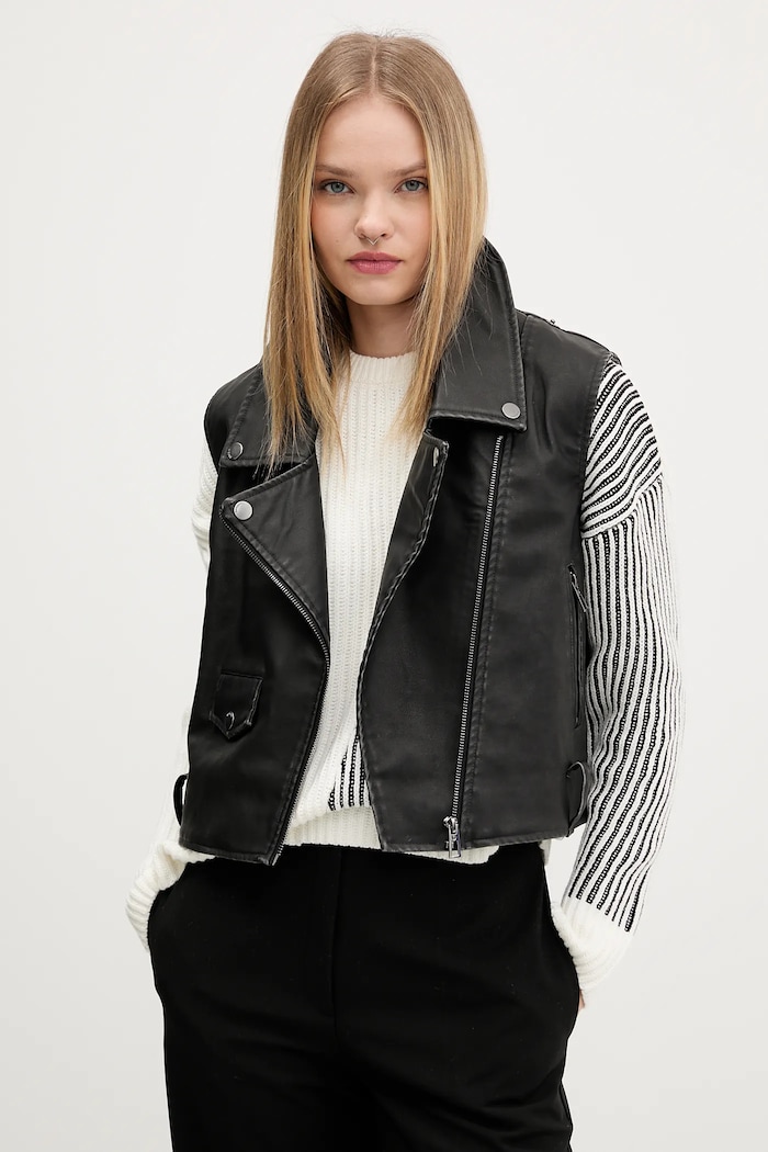 Rifľový kabát Desigual DENIMBIK 25WWEW52 modrá