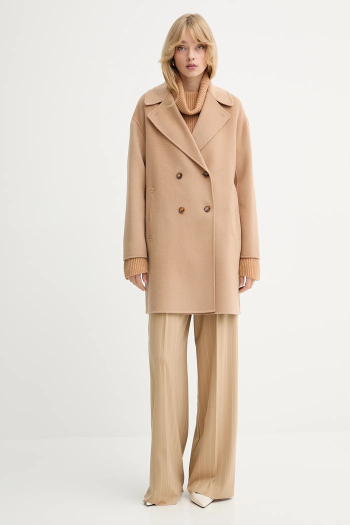 Marella cappotto in lana 2523016031200 marrone AW25