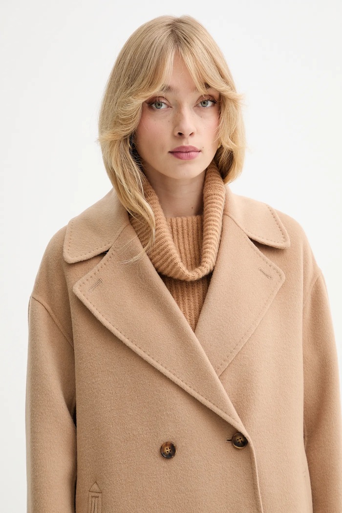 Marella cappotto in lana marrone 2523016031200