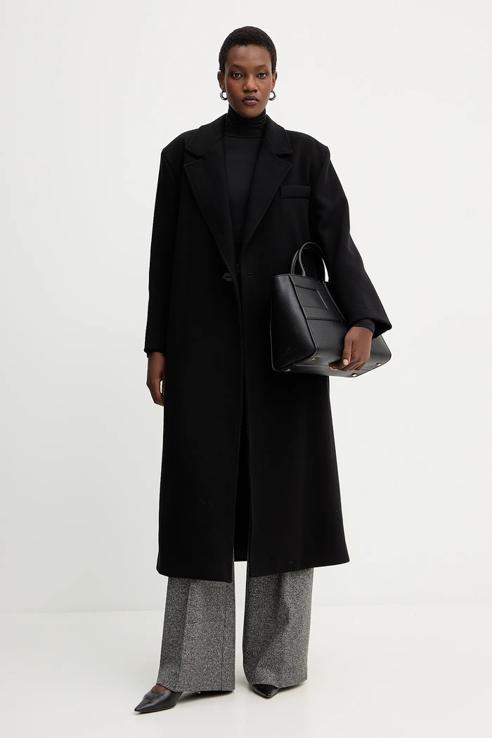 Marella palton de lână 2523016082200 negru AW25