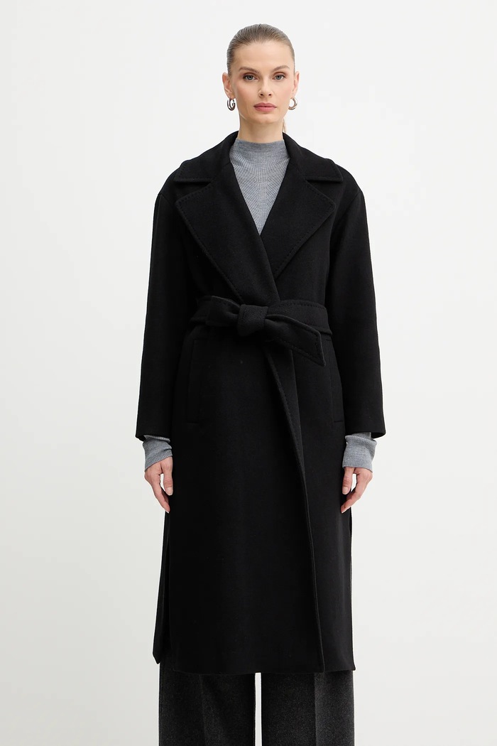 Marella cappotto con lana Emme by Marella non isolato nero 2525016032200