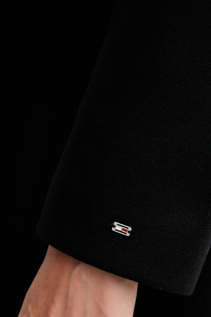 Tommy Hilfiger płaszcz z dodatkiem wełny WW0WW47445