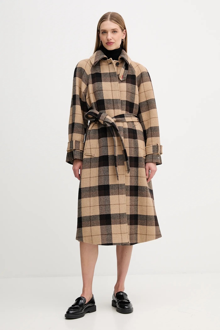 Παλτό με προσθήκη μαλλιού Tommy Hilfiger WW0WW46870 μπεζ AW25