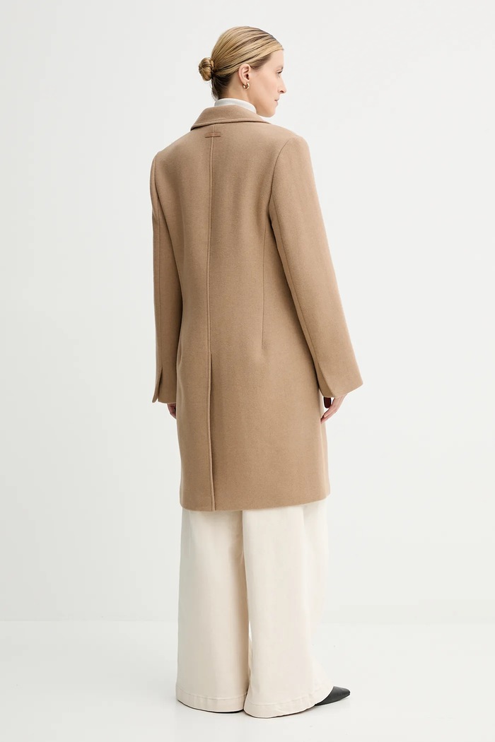 Îmbrăcăminte Calvin Klein palton de lână LV044D558G bej