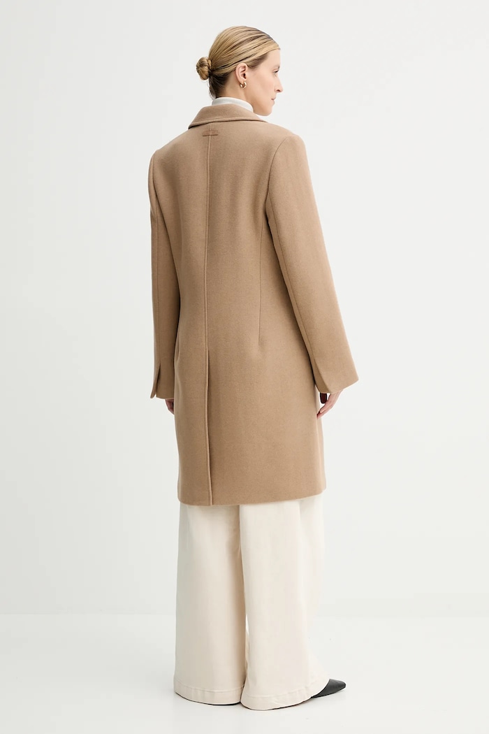 Îmbrăcăminte Calvin Klein palton de lână LV044D558G bej