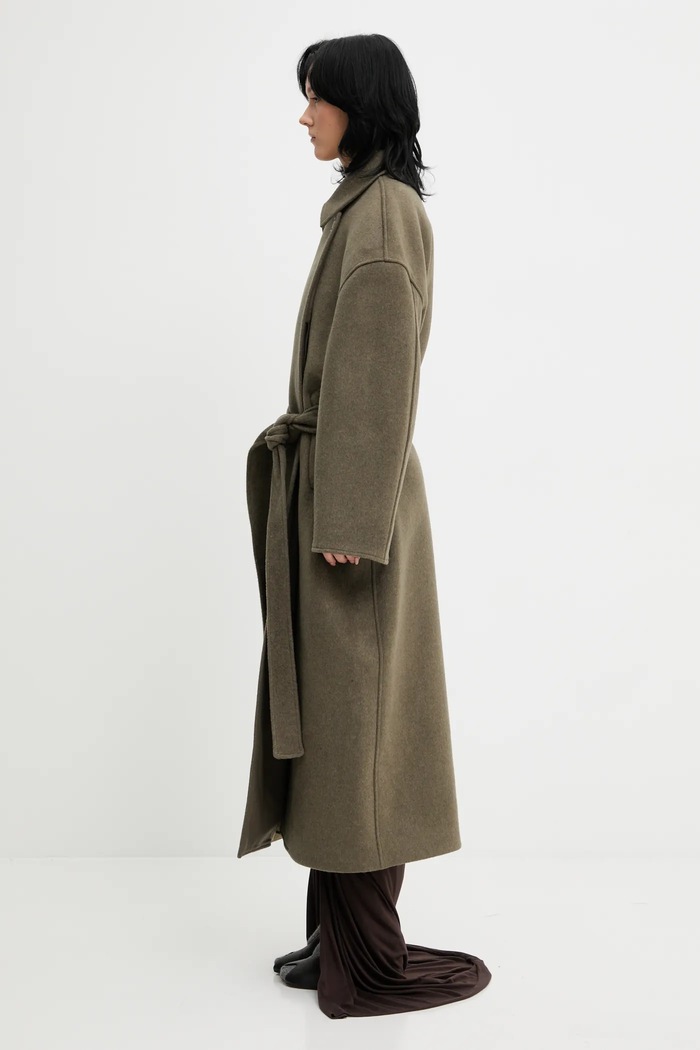 Our Legacy cappotto con lana Court W4251CD verde AW25