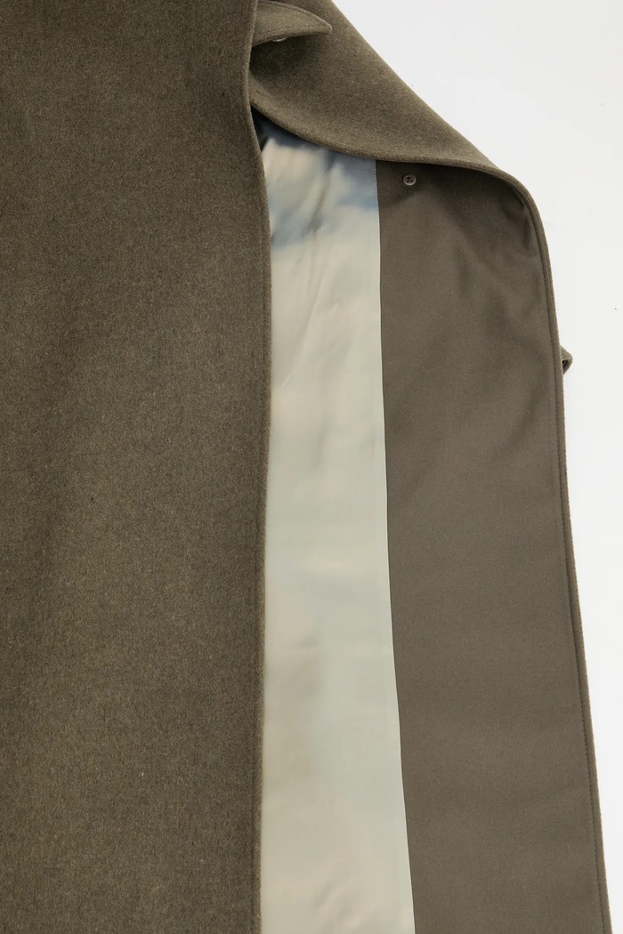 Our Legacy cappotto con lana Court W4251CD verde