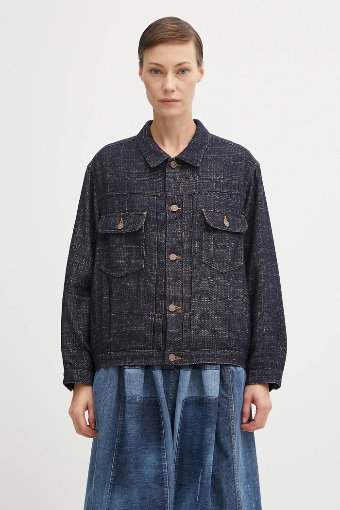 Visvim silk jacket 101x jkt without navy 325105013001
