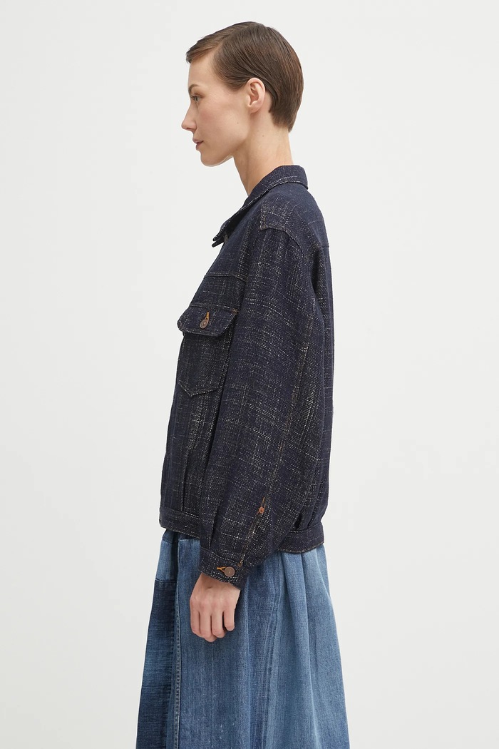 Visvim silk jacket 101x jkt 325105013001 navy AW25