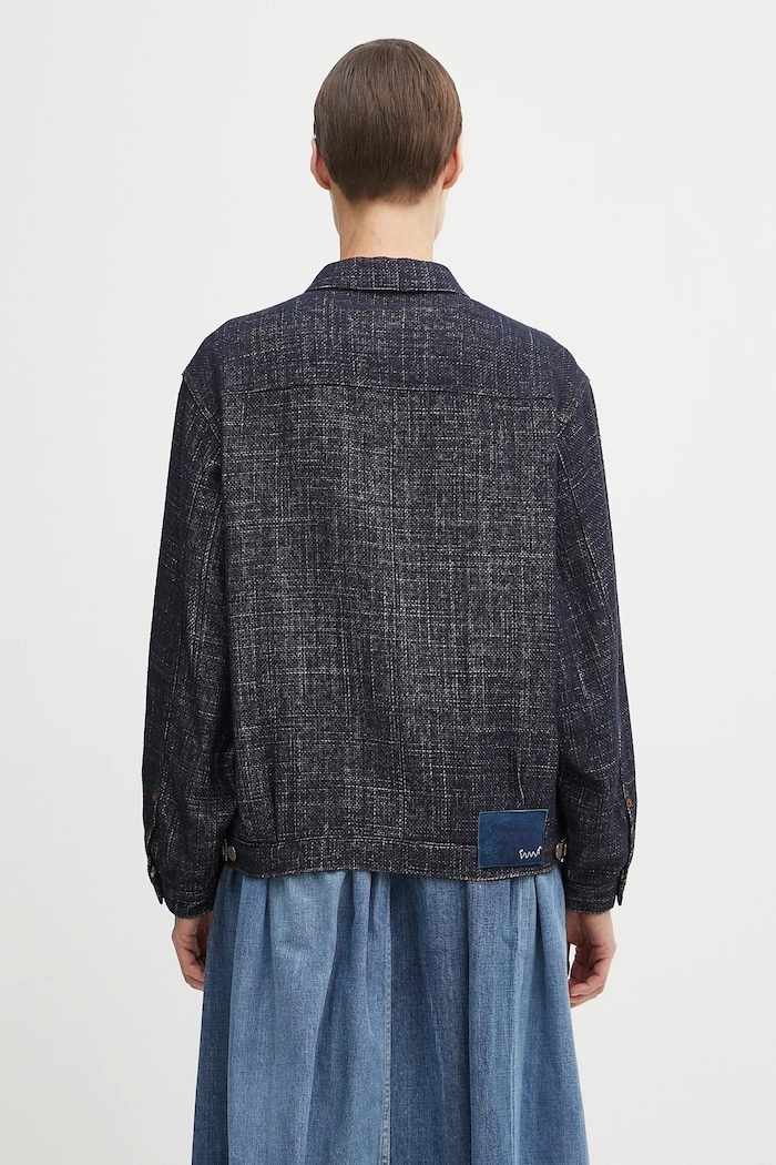 Îmbrăcăminte Visvim geacă de mătase 101x jkt 325105013001 bleumarin
